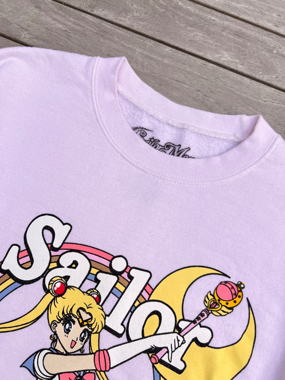 Sailor Moon Pastel Pink Sweater & Charm Scrunchie Set ๐ BoxLunch Anime Kawaii - Picture 4 of 6